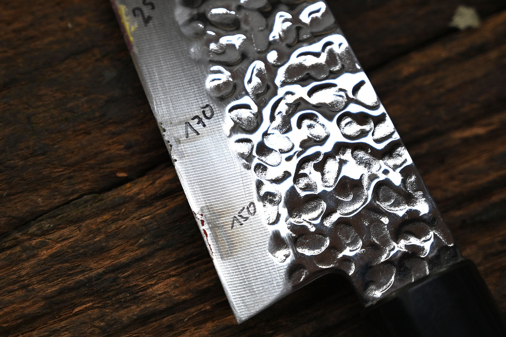 Reaktion der Kreide nach dem Schleifen